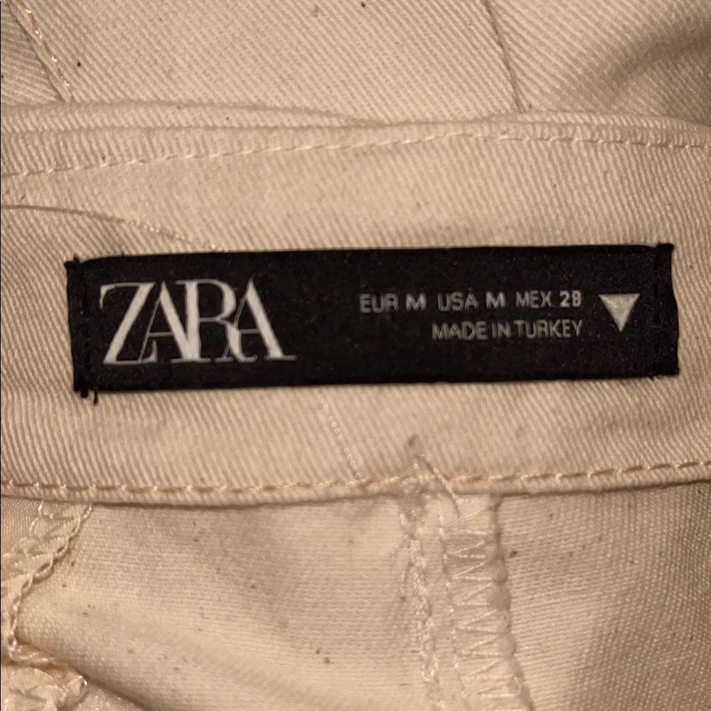 ZARA High-Waisted Wide-Leg belted pants with asymmetric pockets on legs NWOT - Picture 11 of 13